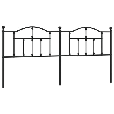Metallinen sängynpääty musta 200 cm
