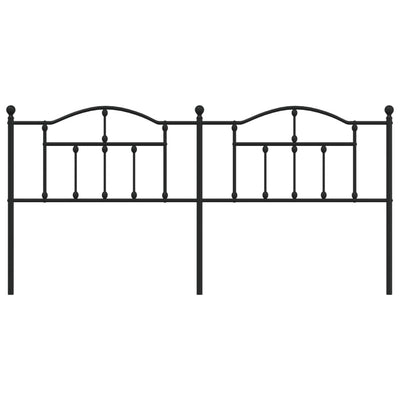 Metallinen sängynpääty musta 200 cm