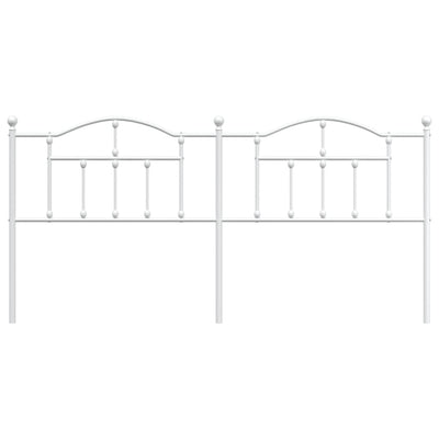 Metallinen sängynpääty valkoinen 193 cm