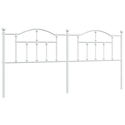 Metallinen sängynpääty valkoinen 200 cm
