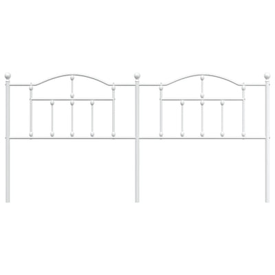 Metallinen sängynpääty valkoinen 200 cm