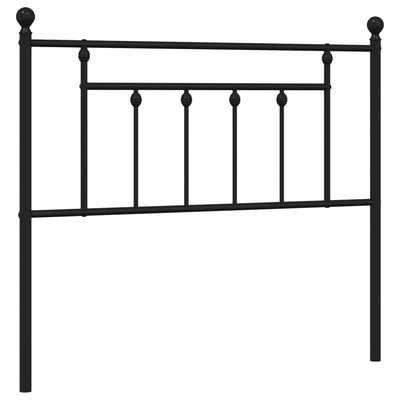 Metallinen sängynpääty musta 100 cm