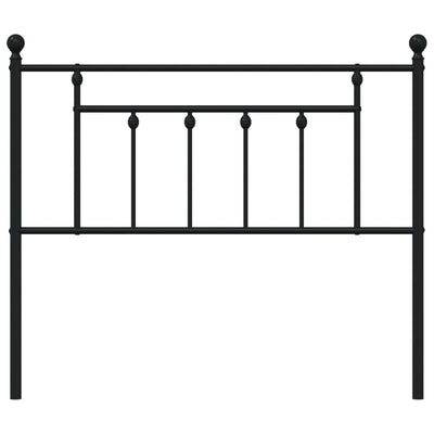 Metallinen sängynpääty musta 100 cm