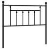 Metallinen sängynpääty musta 107 cm