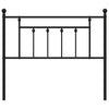 Metallinen sängynpääty musta 107 cm