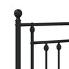 Metallinen sängynpääty musta 107 cm