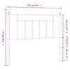 Metallinen sängynpääty musta 107 cm