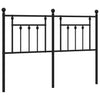 Metallinen sängynpääty musta 135 cm