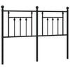 Metallinen sängynpääty musta 140 cm