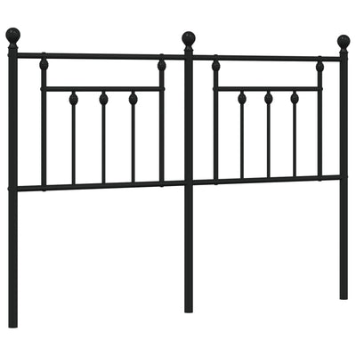 Metallinen sängynpääty musta 140 cm