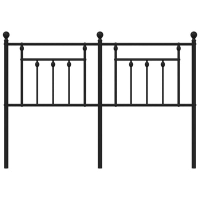 Metallinen sängynpääty musta 140 cm