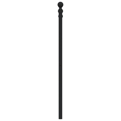 Metallinen sängynpääty musta 140 cm