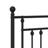 Metallinen sängynpääty musta 140 cm