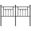 Metallinen sängynpääty musta 150 cm