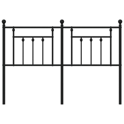 Metallinen sängynpääty musta 150 cm