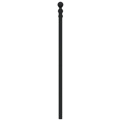 Metallinen sängynpääty musta 160 cm