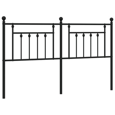 Metallinen sängynpääty musta 180 cm