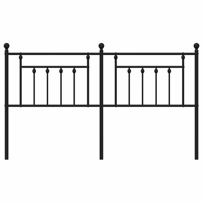 Musta metallinen sängynpääty Timpau 180cm