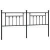 Metallinen sängynpääty musta 193 cm