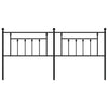 Metallinen sängynpääty musta 193 cm