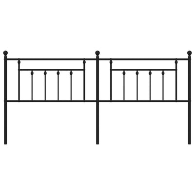 Metallinen sängynpääty musta 200 cm
