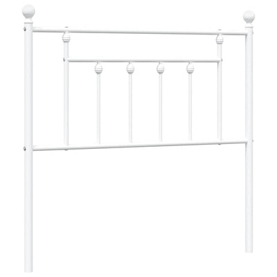Metallinen sängynpääty valkoinen 90 cm