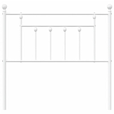 Metallinen sängynpääty valkoinen 90 cm