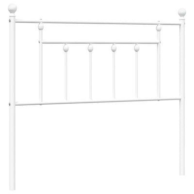 Metallinen sängynpääty valkoinen 100 cm