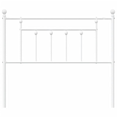 Metallinen sängynpääty valkoinen 100 cm