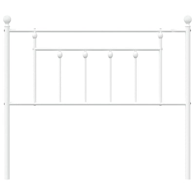 Metallinen sängynpääty valkoinen 107 cm