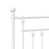 Metallinen sängynpääty valkoinen 107 cm