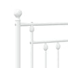 Metallinen sängynpääty valkoinen 140 cm