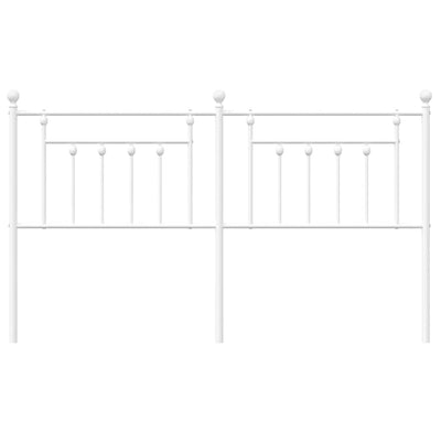 Valkoinen metallinen sängynpääty Timpau 160cm