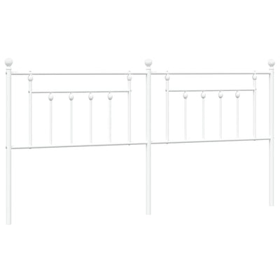 Metallinen sängynpääty valkoinen 193 cm