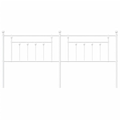Metallinen sängynpääty valkoinen 200 cm