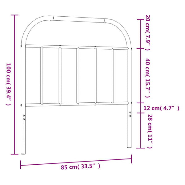 Metallinen vaihtopääty musta 80 cm