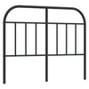 Metallinen sängynpääty musta 120 cm