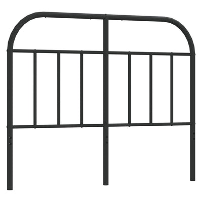 Metallinen sängynpääty musta 120 cm