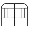 Metallinen sängynpääty musta 120 cm