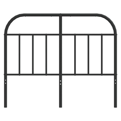 Metallinen sängynpääty musta 120 cm