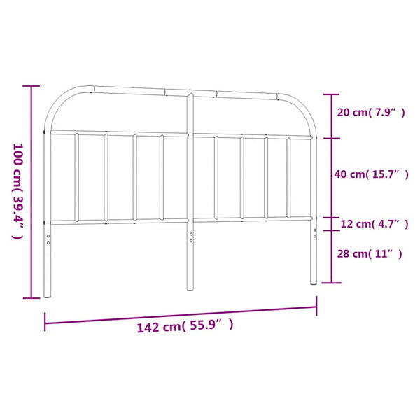 Metallinen vaihtopääty musta 135 cm