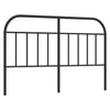 Metallinen sängynpääty musta 140 cm
