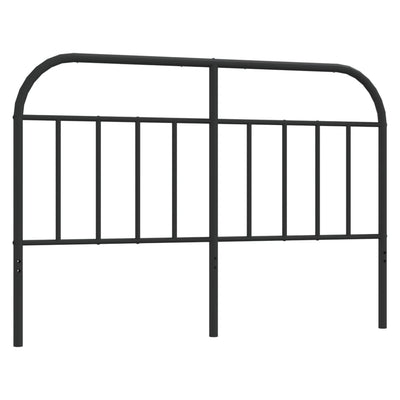 Metallinen sängynpääty musta 140 cm
