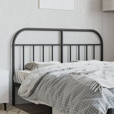 Metallinen sängynpääty musta 140 cm
