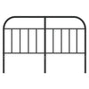 Metallinen sängynpääty musta 140 cm
