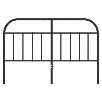 Metallinen sängynpääty musta 140 cm