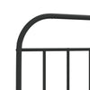Metallinen sängynpääty musta 140 cm