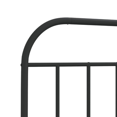 Metallinen sängynpääty musta 140 cm