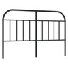 Metallinen sängynpääty musta 150 cm