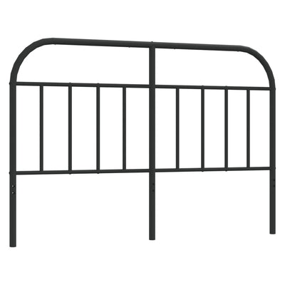 Metallinen sängynpääty musta 150 cm